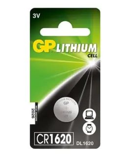 Литиева бутонна батерия GP CR-1620 3V 1бр. в блистер GP