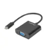Lanberg адаптер USB CM - VGA F 15cm черен
