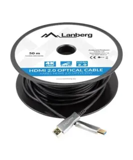 Lanberg кабел HDMI M/M v2.0 CA-HDMI-20FB-0500-BK 50m черен