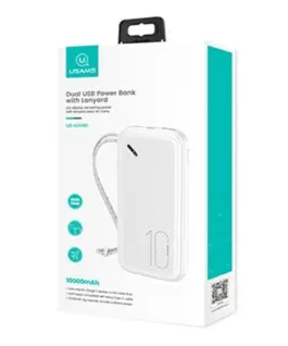 Alternative view от USAMS външна батерия PB56 10000mAh 2xUSB бял