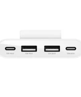 Alternative view от Belkin зарядно 4-ports 2xUSB-C, 2xUSB-A 30W, бял