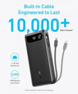 Alternative view от Anker външна батерия 20000 mAh 65W 1xA 1xC + кабел