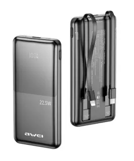 AWEI външна батерия 10000mAh P76K 225W 4 charging output