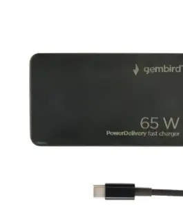 Gembird универсално зарядно 65W USB-C fast зарядно черен