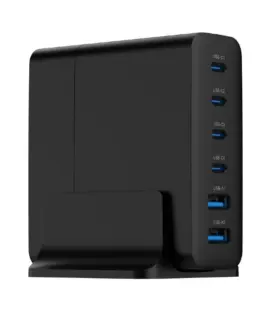 Alternative view от Gembird универсално зарядно 75W GaN 2xUSB-A 4xUSB-C fast зарядно черен