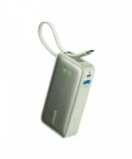 Alternative view от Anker външна батерия 545 NANO 30W 10000mAh Built-In USB-C кабел, зелен