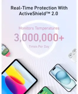Alternative view от Anker външна батерия ZOLO 20000mAh 30W built-in USB-C кабел, бял