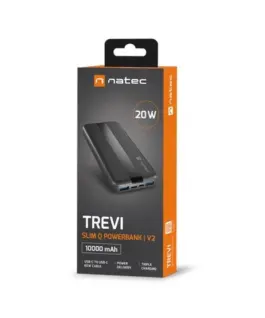 Alternative view от Natec външна батерия Natec TREVI Slim Q V2 10000MAH PD