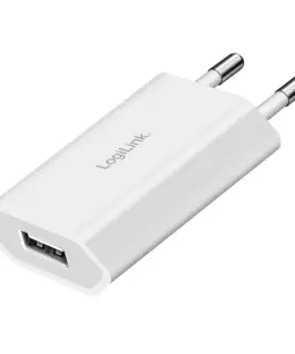 LogiLink USB-A socket адаптер 5W 5V/1A 1xUSB-A бял