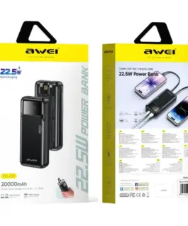 Alternative view от AWEI външна батерия PA-93 22,5W PD 20000mAh кабел inclu
