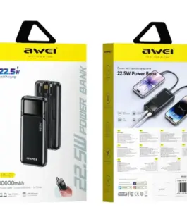 Alternative view от AWEI външна батерия PA-91 22,5W PD 10000mAh кабел inclu