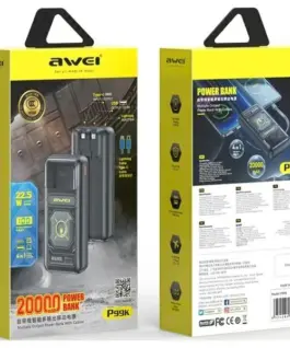 Alternative view от AWEI външна батерия P99K 22,5W 20000mAh черен