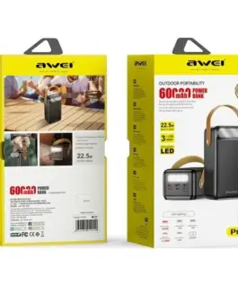 Alternative view от AWEI външна батерия P101K 22,5W 60000mAh черен