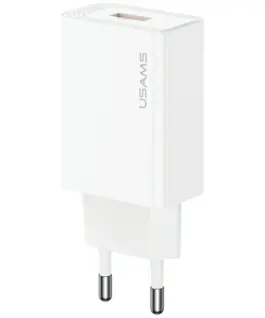 USAMS зарядно T69 18W USB-A бял