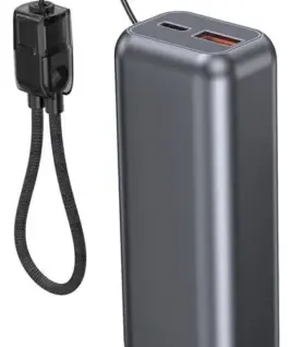 Alternative view от Gembird външна батерия LCD 10000mAh QC3.0 20W gray