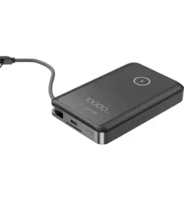 Alternative view от Gembird външна батерия 10000mAh wireless 15W USB-C 20W with stand черен