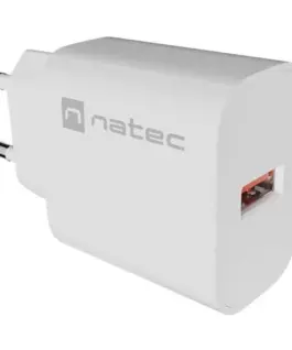 Alternative view от Natec USB зарядно Ribera 1xUSB-A 18W бял