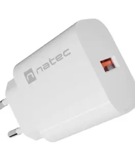 Natec USB зарядно Ribera 1xUSB-A 18W бял
