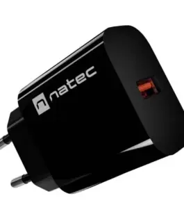Natec USB зарядно Ribera 1xUSB-A 18W черен