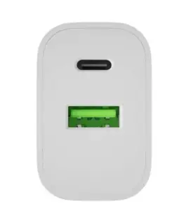 Alternative view от Natec USB зарядно Ribera 1xUSB-A 1xUSB-C бял