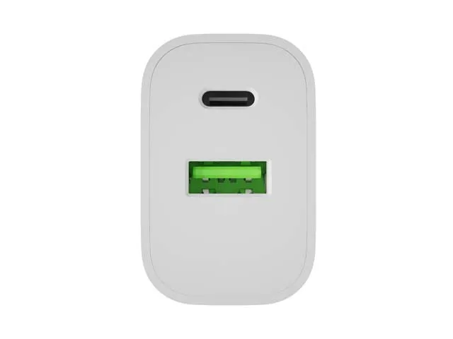 Natec USB зарядно Ribera 1xUSB-A 1xUSB-C бял - Image 2