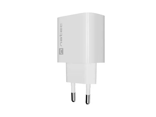 Natec USB зарядно Ribera 1xUSB-A 1xUSB-C бял - Image 3
