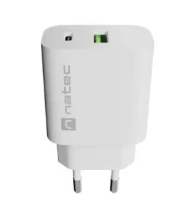 Natec USB зарядно Ribera 1xUSB-A 1xUSB-C бял - Image 5