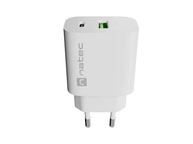 Natec USB зарядно Ribera 1xUSB-A 1xUSB-C бял - Image 5