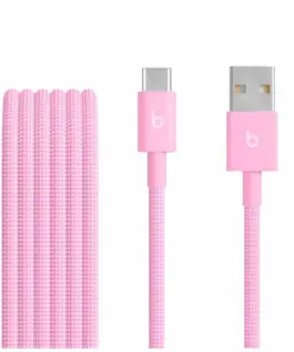 Apple Beats USB-A to USB-C Woven кабел (1.5 m / 5 ft.) - Power розов