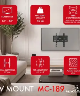Alternative view от Maclean TV mount balck max 45kg MC-189