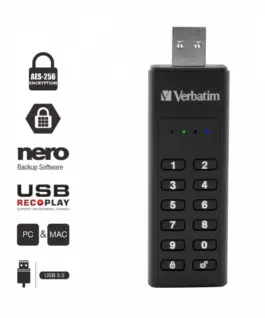 Verbatim Pendrive 32GB keypad secure AES 256 Bit - Image 3