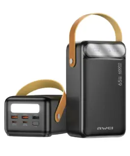 Alternative view от AWEI външна батерия 60000mAh 65W PA-82 2xUSB-A/USB-C PD