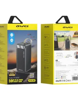 Alternative view от AWEI външна батерия 50000mAh 65W PA-81 2xUSB-A/USB-C