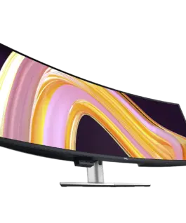 Alternative view от Монитор Dell U4924DW Monitor LED UltraSharp 49 Curved, 49", 5K Dual QHD (5120x1440) 60Hz, 32:9, Anti-glare, 3H Hard Coating, ComfortView, IPS Black, 350 cd/m2, 2000:1, 178/178, 5ms/8ms, 2xHDMI, DP, USB-C 3.2 Gen 2, Audio line-out, Height, Swivel, Til
