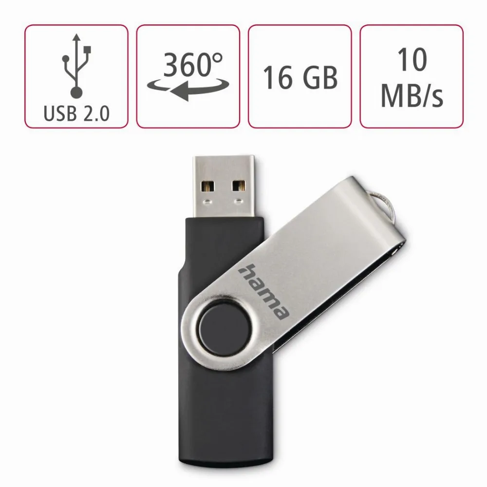 USB памет Rotate, 16GB, HAMA-94175 - Image 3