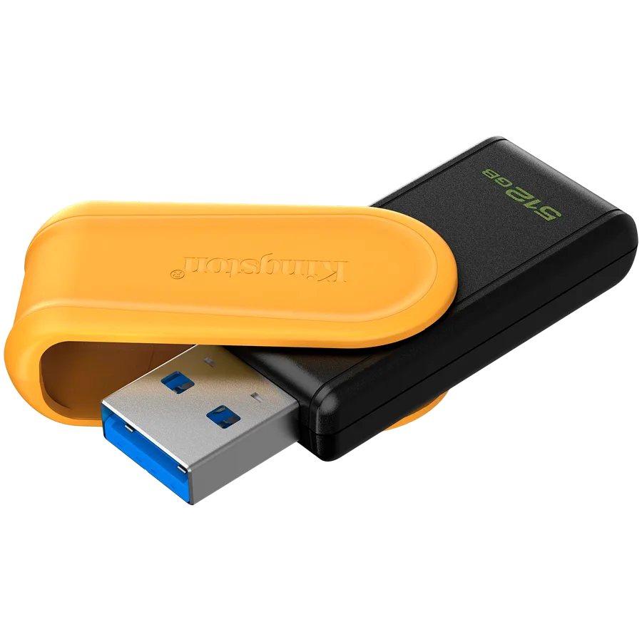 USB памет Kingston 512GB Portable USB 3.2 Gen 1 DataTraveler Exodia S (Black/Yellow) - Image 2