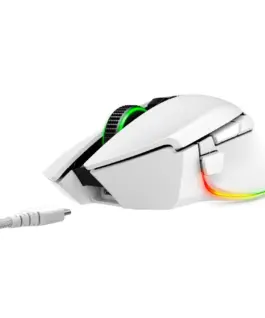 Геймърска мишка Razer Basilisk V3 Pro White, Wireless Gaming Mouse, True 30000 dpi, Focus Pro 30K Optical Sensor, Gen-3 Optical Mouse Switches, 11 programmable buttons, Razer Speedflex Cable USB Type C, 90-million Clicks - Image 3