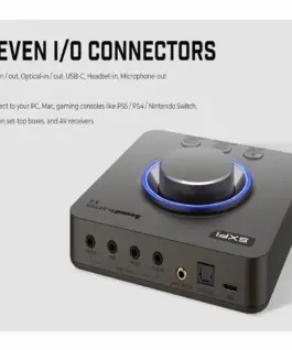 Alternative view от Външна звукова карта Creative Sound Blaster X4, USB-C, DAC, Super X-FI, TOSLINK