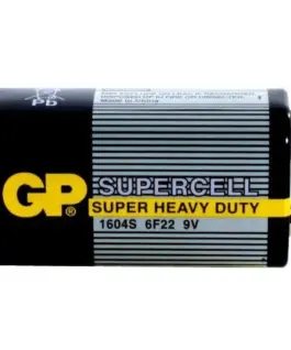 Цинк карбонова батерия GP 6F22 /9V/ Supercell 1604E 1 бр. shrink