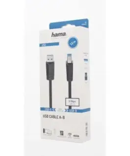 Alternative view от Кабел HAMA USB 3.0 -A мъжко -B мъжко, 1.5 м, 1 звезда
