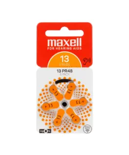 Батерия цинково въздушна MAXELL ZA13 6 бр. бутонни за слухов апарат в