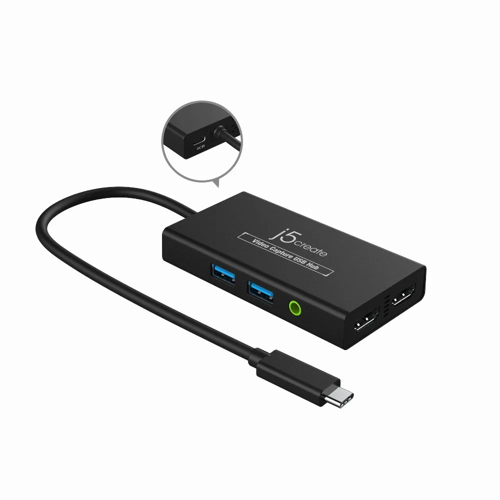 Кепчер j5create JVA01, HDMI - HDMI, USB-C хъб, Черен - Image 2