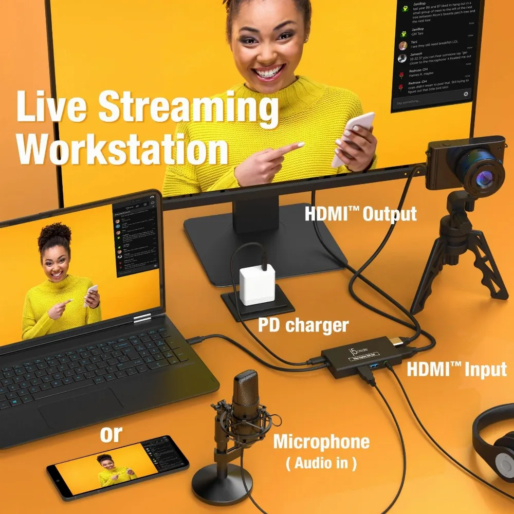 Кепчер j5create JVA01, HDMI - HDMI, USB-C хъб, Черен - Image 5