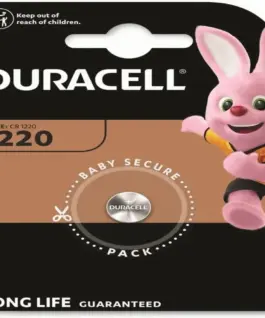 Бутонна батерия литиева DURACELL  CR1220 3V 1PK блистер