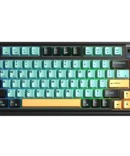 Aula геймърска механична клавиатура Wireless Gaming Mechanical Keyboard AU75 - Bloomfield Switch [Linear] (English US) Turmeric