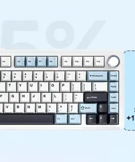 Alternative view от Aula геймърска механична клавиатура Wireless Gaming Mechanical Keyboard F75 - Reaper Switch [Linear] (English US), Purple, Beige, Green