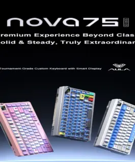 Alternative view от Aula геймърска механична клавиатура Wireless Gaming Mechanical Keyboard NOVA 75 - Star Vector Switch [Linear] (English US), White