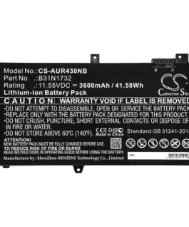 Батерия за лаптоп ASUS  K430FA VivoBook S14 S430FAEB102T  B31N1732 LiIon 11.55V 3600mAh CAMERON