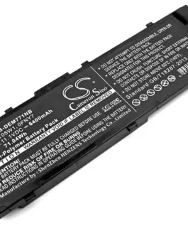Alternative view от Батерия за лаптоп DELL Precision 15 7000, Precision 7510, 7520 0FNY7 LiIon 11.1V 6400mAh CAMERON SINO