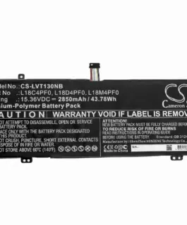 Батерия за лаптоп LENOVO ThinkBook 13S-20R9005GSB ThinkBook 14s-0RS002CAU L18C4PF0 15.36V 2850 mAh CAMERON